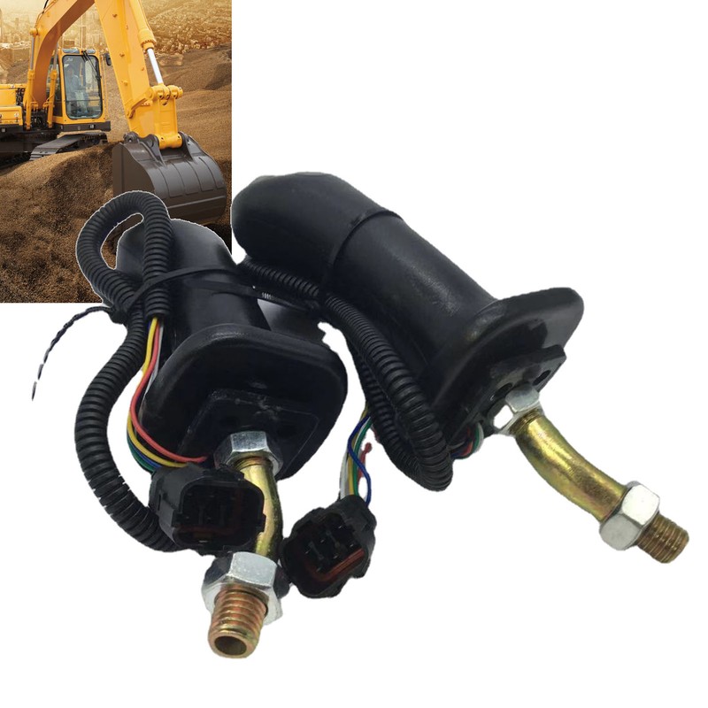 2PCS Excavator Joystick Handles Ergonomic Grip Precise Control Button Handle