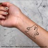 4 x 'Scary Ghost' Temporary Tattoos - Water Resistant, Skin-Safe,