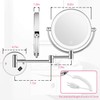 AMZNEVO Wall Mounted Lighted Makeup Mirror, 8 Inch Double-Sided 1X