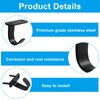 Piutouyar 6 Pack Black Screw Mounted Ceiling Hooks, Heavy Duty