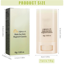 Sun Protection Stick, Sun Cream Face SPF 50, Korean Sunscreen Stick Mugword + Camelia, Matte Sun Stick, Waterproof, Non-Greasy, Natural Tattoo Care Cream, Daily and Subsequent
