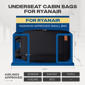 VMIKIV for Ryanair Cabin Bags 40x20x25 Underseat Carry On Backpack,Small Travel Backpack Cabin Size Hand Luggage Bag,Under Seat Cabin Bag Backpack with Laptop Compartment