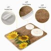 Absorbent Dish Drying Mat for Kitchen Counter - Yellow Sunflower
