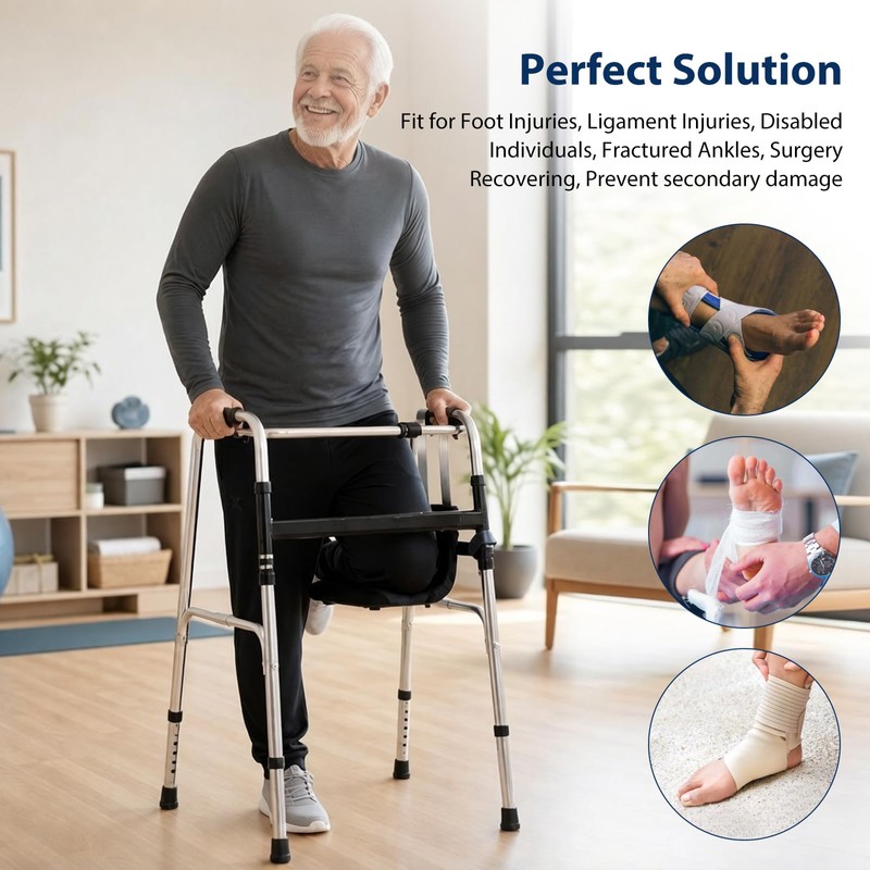 Upgrade Knee Sling for Walker, Height Adjustable