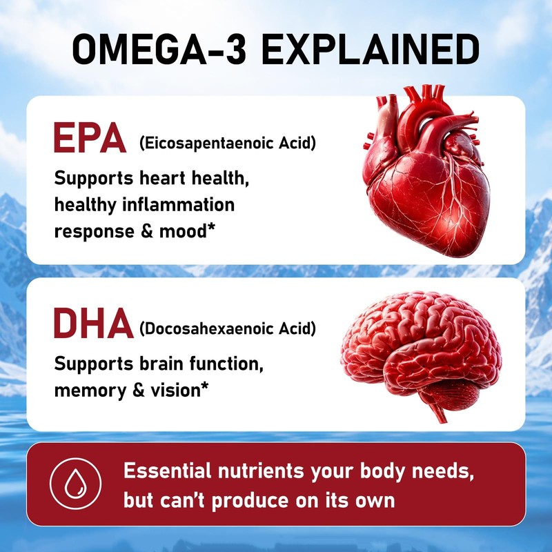 Antarctic Krill Oil 2000mg Softgels with Omega-3s EPA, DHA, Astaxanthin