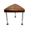 MedGear A-0212D Tool-Free Faux Teak Shower Chair, Brown