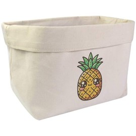 Large 'Kawaii Pineapple' Canvas Organiser/Storage Bag (OR00030806)