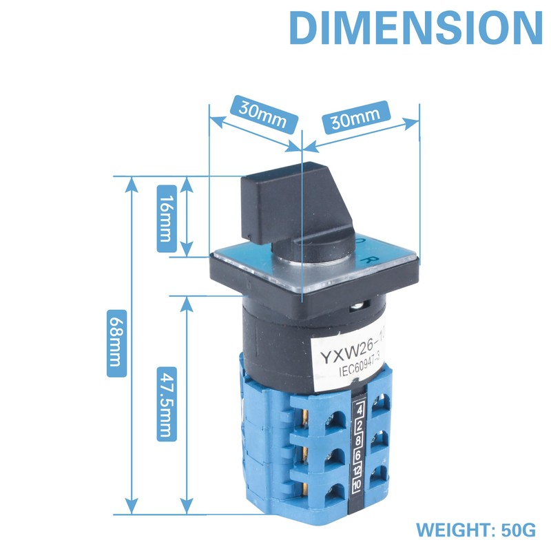 YIDOFENG Light Milling Machine Switch,Mini Lathe Accessories Part Motor Forward