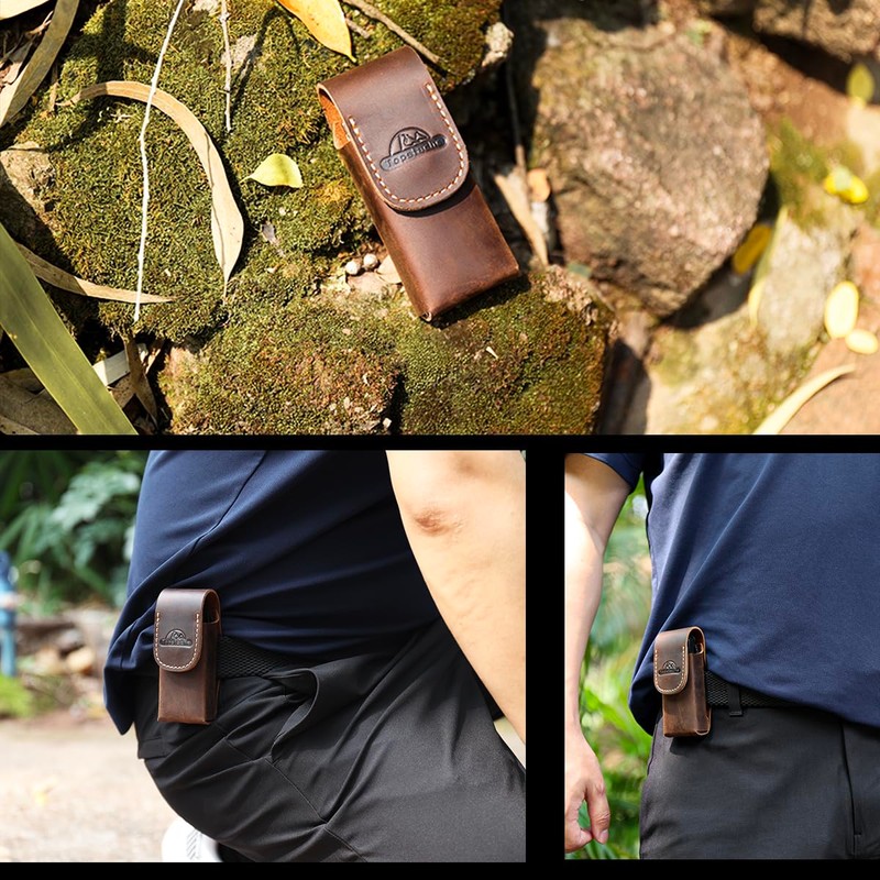 Topstache Leather Multitool Sheath for Leatherman Wave & Wave+ -