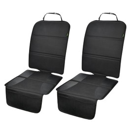 Car Seat Protector, 2 Pack Auto Seat Protectors for Child Car Seat with Thick Padding, Seat Cover Mat for Under Baby Seat to Protect Leather Seats, Black