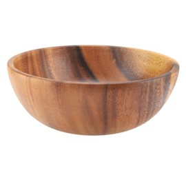 Wooden Salad Bowl, Acacia Wood Salad Bowl Large Individual Bowl, Large Hand Made Salad Mixing Bowl for Salad Soup Rice, Kitchen Utensils(7.9 * 2.8 inch)