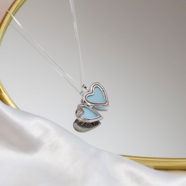 Tuscany Silver Women's Sterling Silver Rhodium-Plated 19.5 mm Heart Locket Pendant on Adjustable Curb Chain, Silver