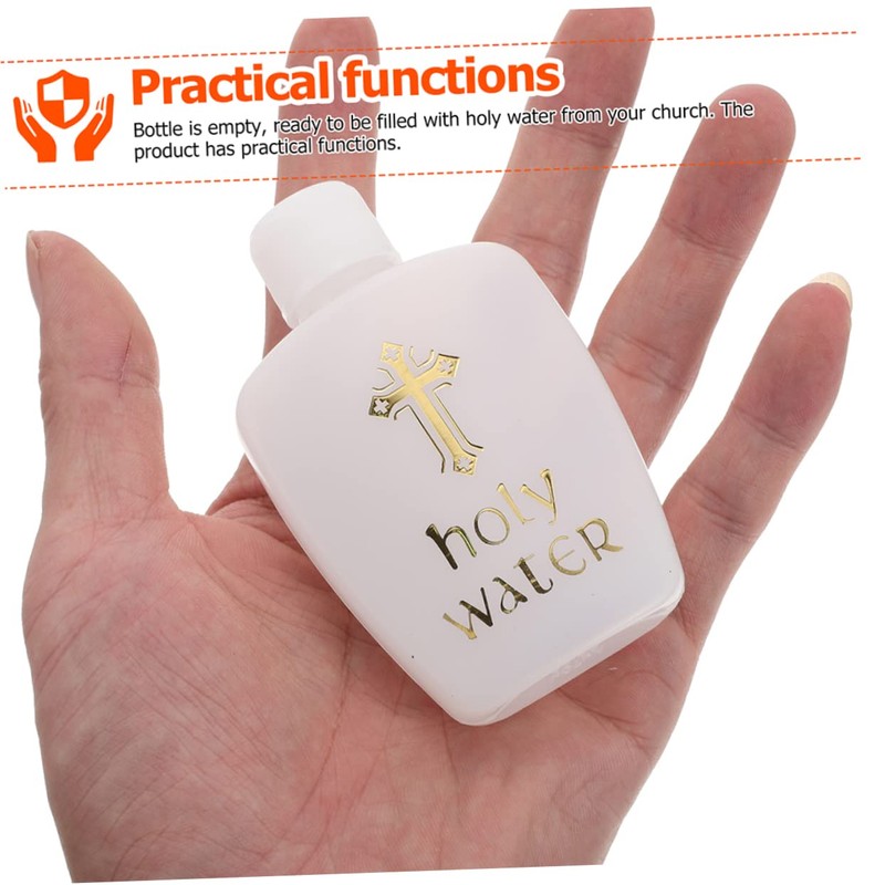 iplusmile 4pcs Holy Water Bottles Refillable Tiny Water Containers for