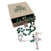 Westmon Works Irish First Holy Communion Rosary with Green Glass