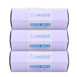 Anaha Pure Beeswax, Unrefined, Triple-Filtered (for DIY Lip Balms, Body Butters) 300g (3 x 100 g blocks)