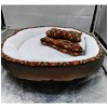 Cama para Perro Pequeño con Frazada Reversible + Juguete Hueso