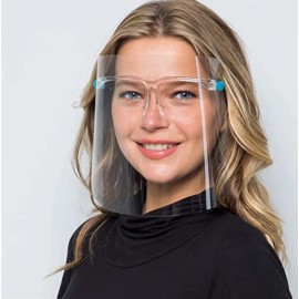 Reusable Face Shields with Glasses Frame. Anti-fog Reusable Face Shields with Glasses Frame Set for Men and Women 10 pack