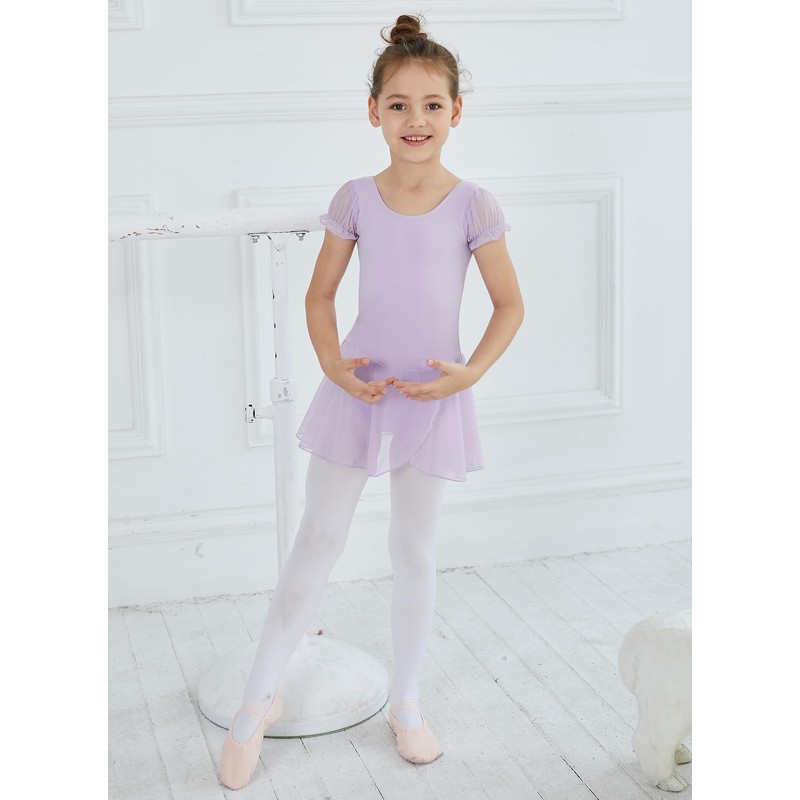 Leotardo de ballet para niñas pequeñas para danza, falda con