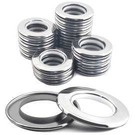 Ailejia Curtain Grommets Stainless Steel Eyelet Rings Round Full Metal Rings Inner Diameter 1-9/16"(4cm) DIY Curtain Rings Nanoscale Low Noise Grommet (20)