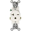 Leviton 5821-W Single Receptacle Outlet, Commercial Specification Grade, Smooth Face,