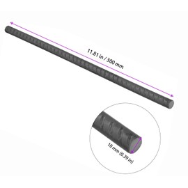 SHEUTSAN 30PCS 12 Inch Rebar Stakes, Black Round Rebar Ground Stakes Anchor for Concrete Forming, Gardening, Camping Tent