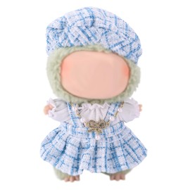 Lyreh Plush Doll Outfits Set, Elegant Plush Toy Clothes Including Shirt Dress Hat and Necklace for 17cm Doll Clothing Display or Decor