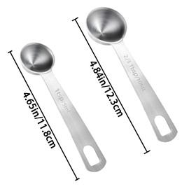4 PCS Measuring Spoons Stainless Steel Tablespoon Small Metal Teaspoons Stainless Steel measuring Teaspoon Metal Teaspoon & Tablespoon Measuring Spoons for Measuring for Coffee, Tea, Sugar and Milk