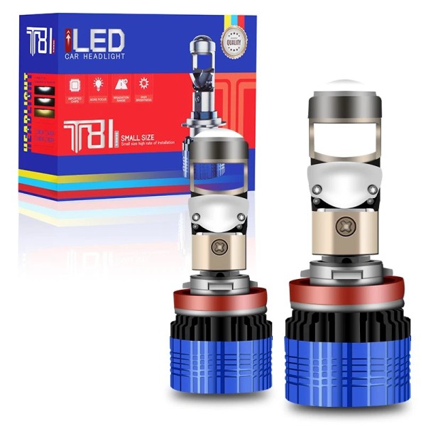 Unbranded H11 Projector Lens LHD LED Headlight Bulbs Kit Low