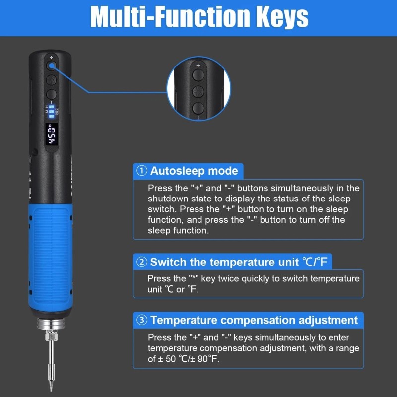 ANBES Cordless Soldering Iron Kit LED Display Portable Soldering Tools