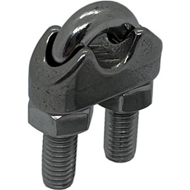 20 x wire rope clamps, stainless steel, V4A 316, 6 mm, rope clamp, wire clamp