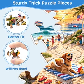 500 Piece Puzzles for Adults, Beach Sunset Jigsaw Puzzles 500 Pieces