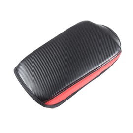 HIRUFAIT Center Console Armrest Cover Compatible with Mitsubishi Outlander 2022 2023 2024, Waterproof Armrest Arm Rest Cap Trim, Leather Center Console Lid Cushion Pad (Red)