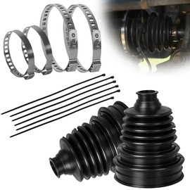 Axle CV Boot Repair Kit 2 Pack (19mm-24mm) – Silicone CV Joint Boot Replacement for Toyota Camry, RAV4, Highlander & Other Vehicles – With 4 Stainless Steel Clamps & 6 Cable Ties