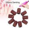 100 Pieces Nail Sanding Belts 180 Grit Manicure Pedicure Nail