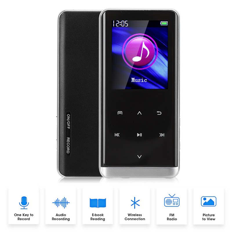 Bluetooth MP3 Player Mini MP4 Media FM Radio Recorder HIFI
