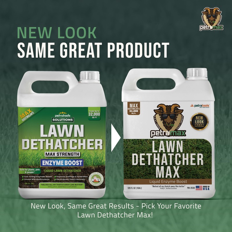 PetraTools Liquid Dethatcher, Lawn Dethatcher & Aerator, Grass Dethatcher &