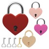 Jiozermi 4 Pcs Padlocks Key Lock with Key, Mini Love