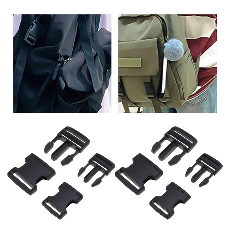 VGOL 8PCS Plastic Quick Side Release Buckle Clips Contoured Side