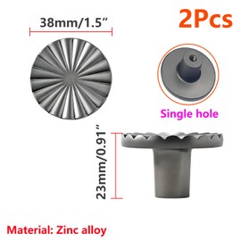 Qrity Pack of 2 Aluminium Drawer Handles, Furniture Knobs, Cupboard Knobs, Round Furniture Door Knobs, Single Hole Handle, for Bathroom, Bedroom, Kitchen
