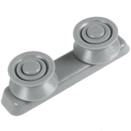 SPARES2GO Basket Drawer Runner Rail Rounded Wheels & Bracket for Baumatic Dishwasher (2 Sets)
