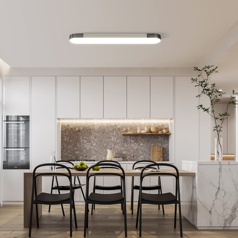 Qcyuui Dimmable LED Ceiling Light Modern Acrylic Linear LED Ceiling