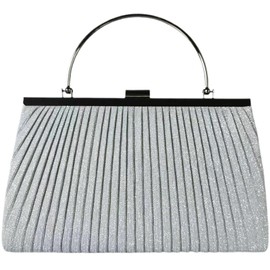 Zaciea Glitter Clutch Purses for Women Fomal, Evening Bags Handbags for Wedding Guest and Prom (silver)