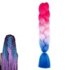 prinfantasy Braided Ponytail Hair Wigs, Colour Gradient Braid, Synthetic Braided