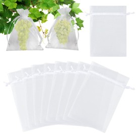 KINGLAKE Fruit Protection Bags, 100PCS Fruit Bags for Fruit Trees, 4x6 Inch Fruit Nets to Protect Fruit, White Fruit Cover Bags for Fruit, Mesh Bags To Protect Fruit On Trees, Mesh Bags for Vegetables