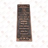 Adonai Hardware "Blessings" Brass Push Plate - Antique Copper