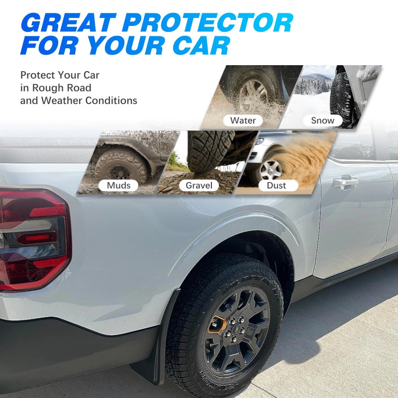 Dreamizer 4Pcs/Set For Ford Pickup Truck Red Wide Rally Mudflaps