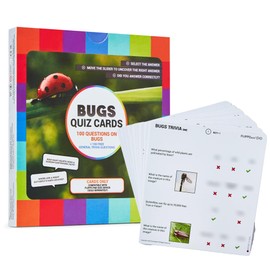 Flippo pad Topic Cards - Bug Trivia Quiz Game - 25 Cards - 200 Questions - Educational & Fun - Quiz Games for Families - Portable - Age 6+