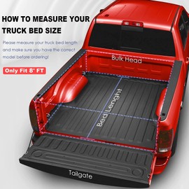 MOSTPLUS Roll-Up Soft Vinyl Truck Bed Tonneau Cover Compatible with 2004-2008 Ford F150 F-150 (Excl. Raptor Series) Styleside 8 FT-97.4 inch