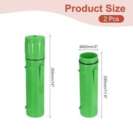 sourcing map 2pcs Welding Rod Storage Tube, 14 Inch Tungsten Electrode Holder Container Airproof Waterproof 4.5kg Capacity, Green