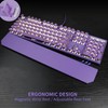 Camiysn Typewriter Style Mechanical Gaming Keyboard, Purple Retro Punk Gaming